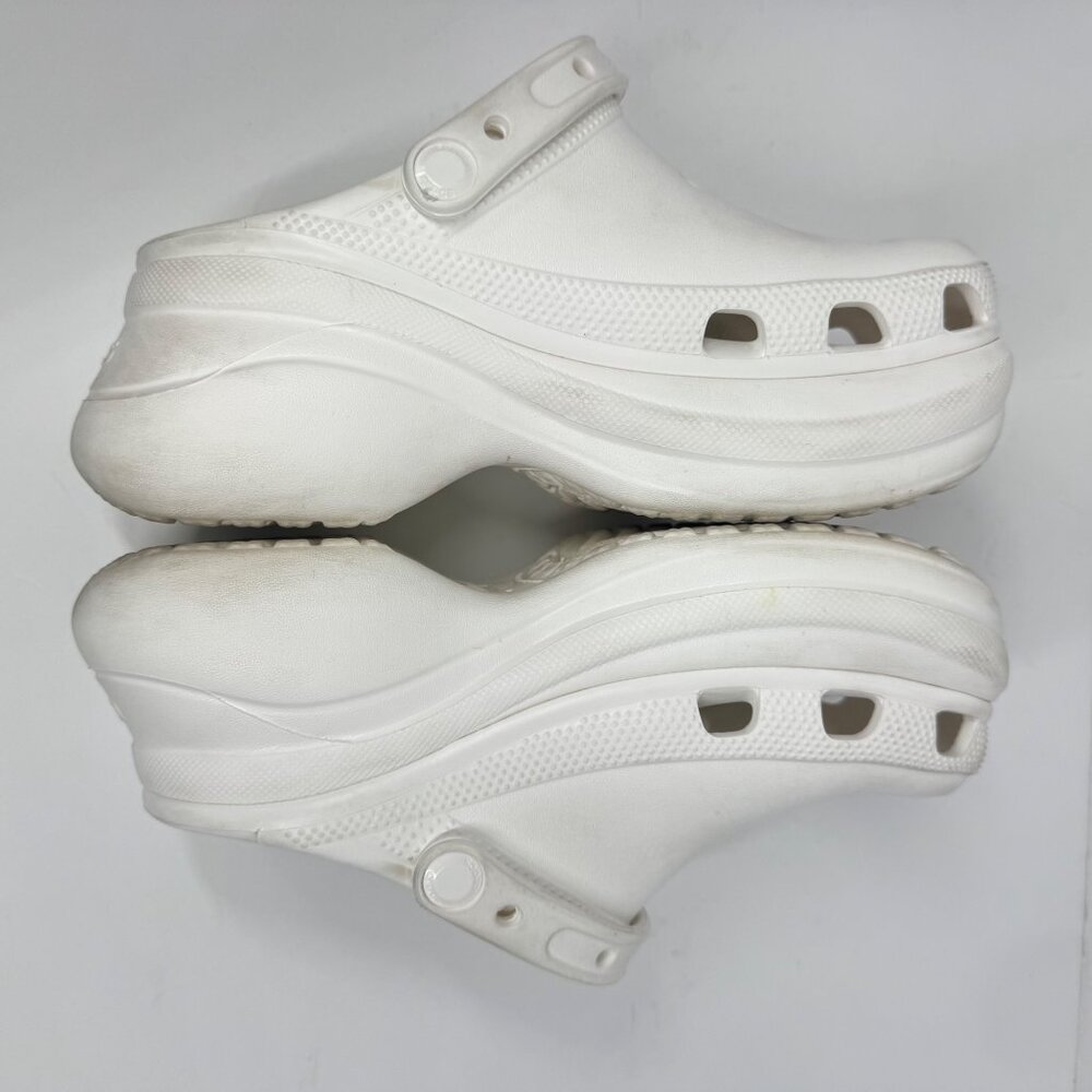 Crocs Classic Bae White Platform Size 7 Clogs Rubber Chunky Clogs - Picture 5 of 14